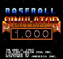 Baseball Simulator 1.000