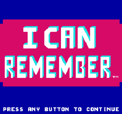 I Can Remember